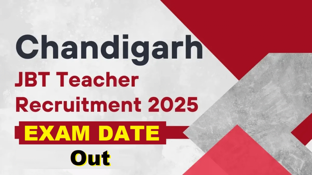 Chandigarh SSA JBT Primary Teacher Exam Date 2025 – Out