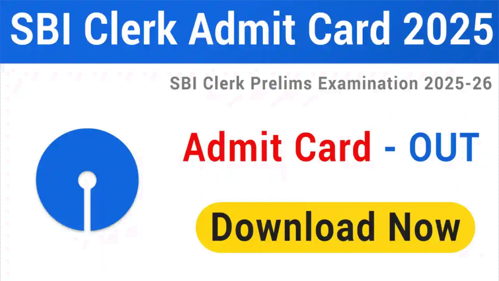 SBI Clerk Prelims Admit Card 2025