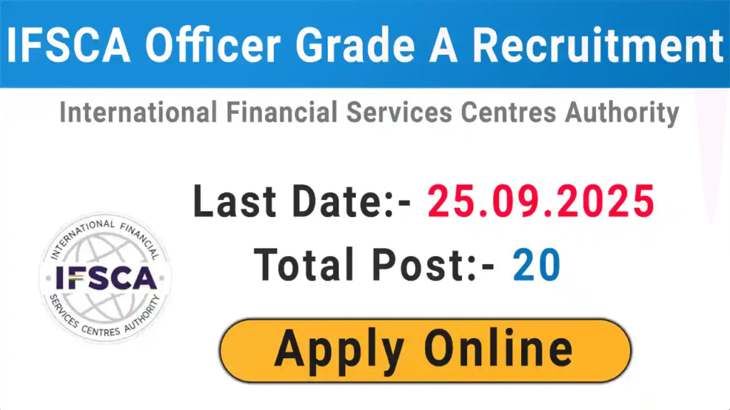 IFSCA Officer Grade A Recruitment 2025