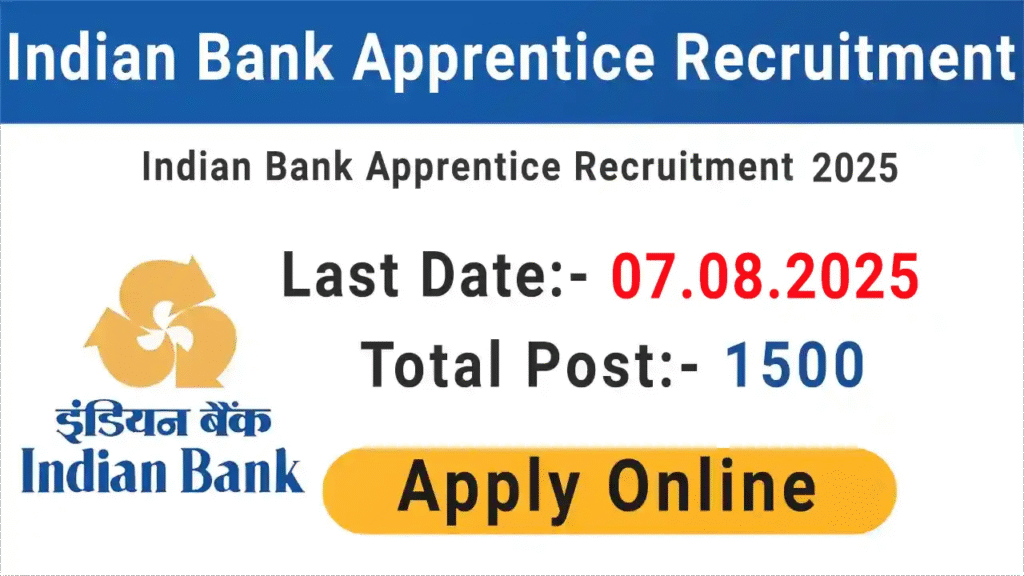 Indian Bank Apprentice Admit Card 2025