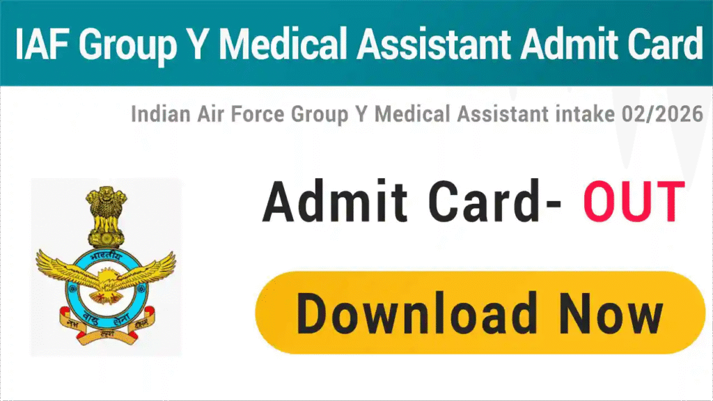 Indian Air Force Group Y Medical Assistant Admit Card