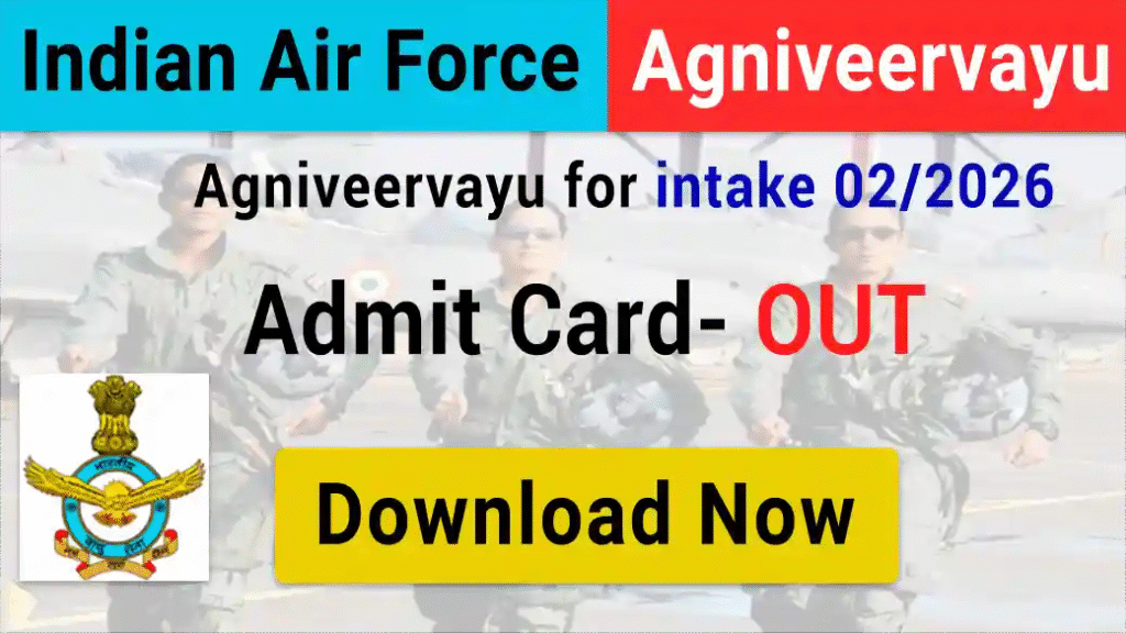 Indian Air Force Agniveervayu Admit Card 2025